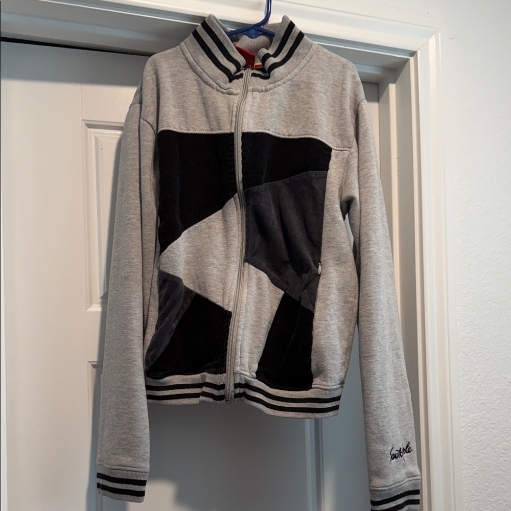 South Pole Gray and Black Kids Zipped Jacket